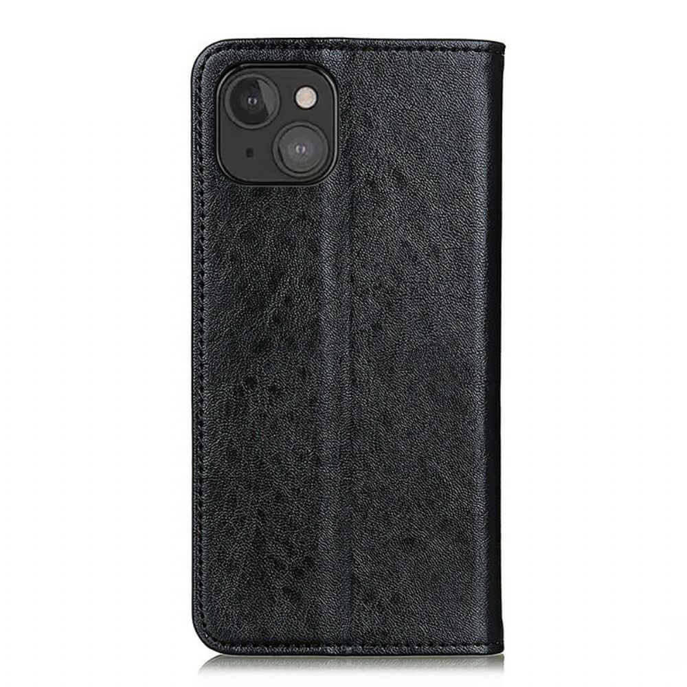 Schutzhülle Für iPhone 13 Mini Flip Case Strukturiertes Spaltleder
