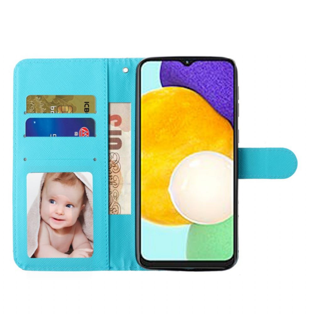 Flip Case Für Samsung Galaxy A33 5G Mit Kordel Marmorband