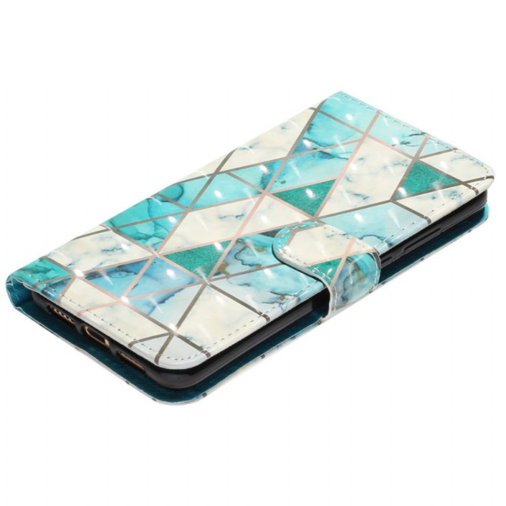 Flip Case Für Samsung Galaxy A33 5G Mit Kordel Marmorband