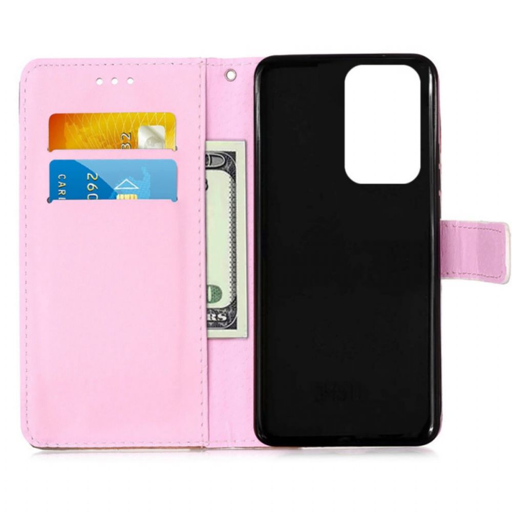 Flip Case Für Samsung Galaxy A33 5G Panda-galaxie