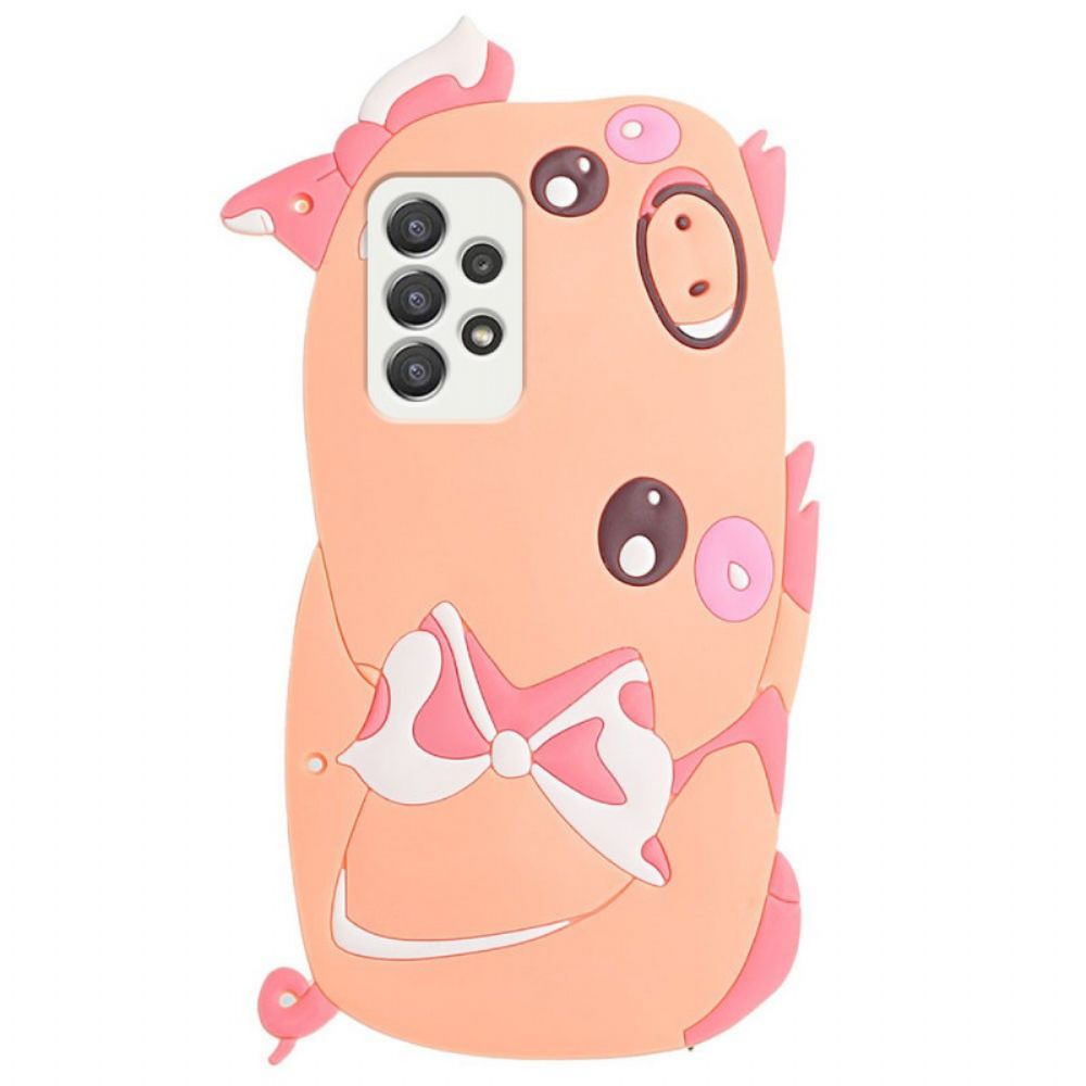 Handyhülle Für Samsung Galaxy A33 5G Mit Kordel 3d-schwein Mit Riemen