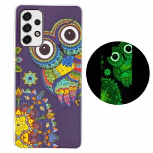 Hülle Für Samsung Galaxy A33 5G Fluoreszierende Mandala-eule