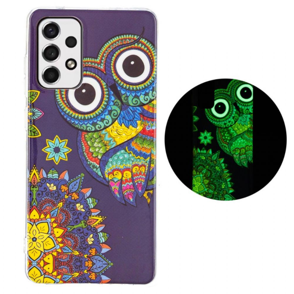 Hülle Für Samsung Galaxy A33 5G Fluoreszierende Mandala-eule