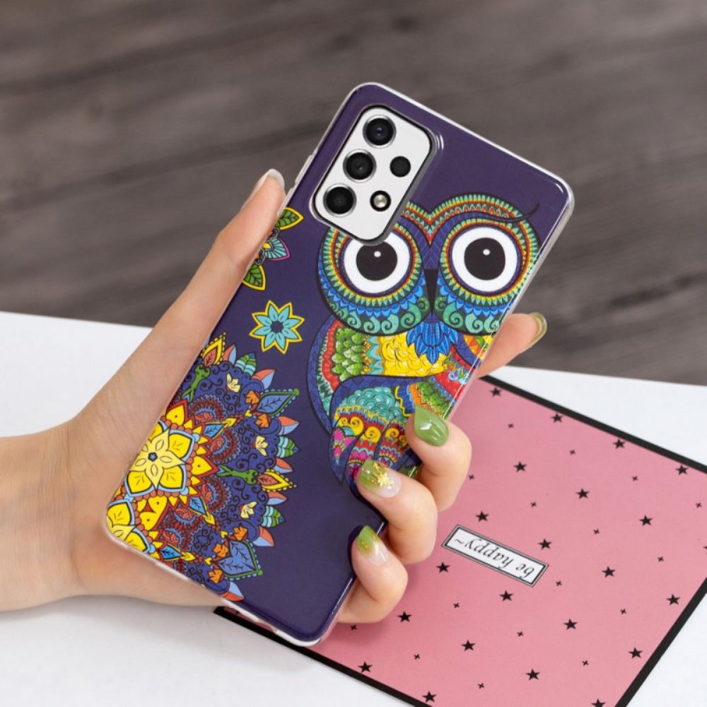 Hülle Für Samsung Galaxy A33 5G Fluoreszierende Mandala-eule
