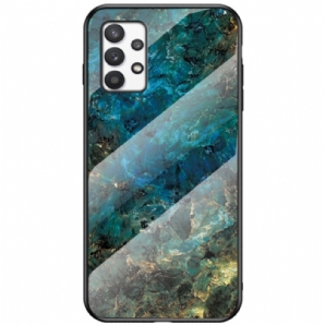 Hülle Für Samsung Galaxy A33 5G Marmorfarben Gehärtetes Glas