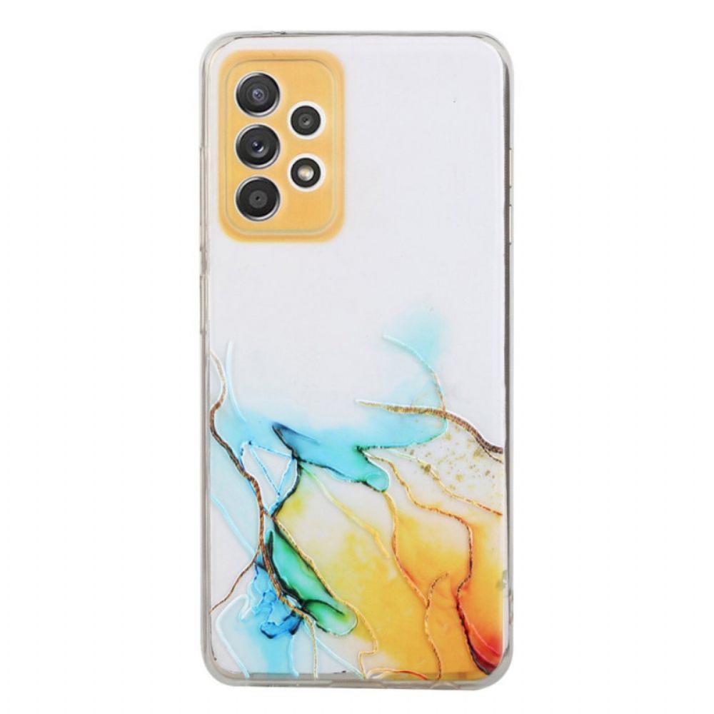 Hülle Für Samsung Galaxy A33 5G Silikon Mit Marmoreffekt