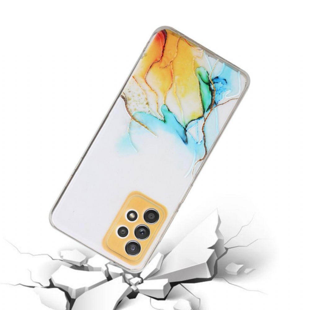 Hülle Für Samsung Galaxy A33 5G Silikon Mit Marmoreffekt