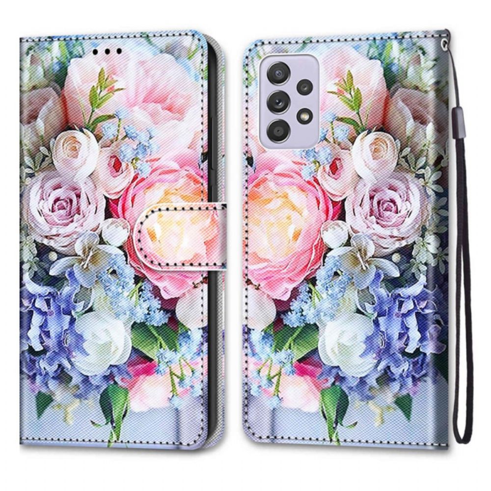 Lederhüllen Für Samsung Galaxy A33 5G Blumenwunder