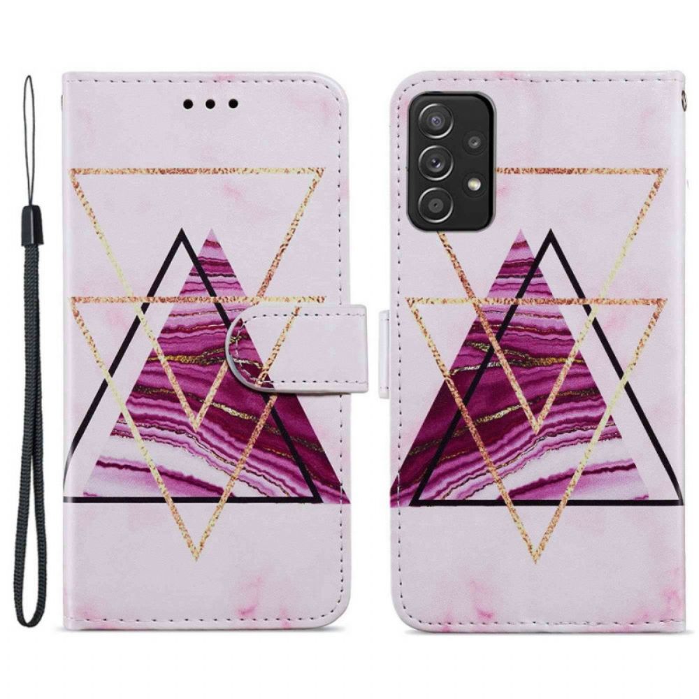 Lederhüllen Für Samsung Galaxy A33 5G Intensives Marmor