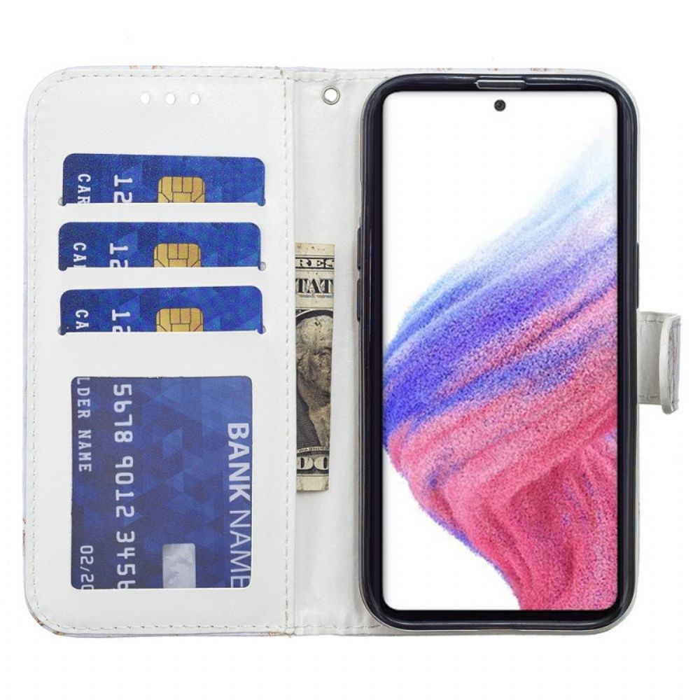 Lederhüllen Für Samsung Galaxy A33 5G Intensives Marmor