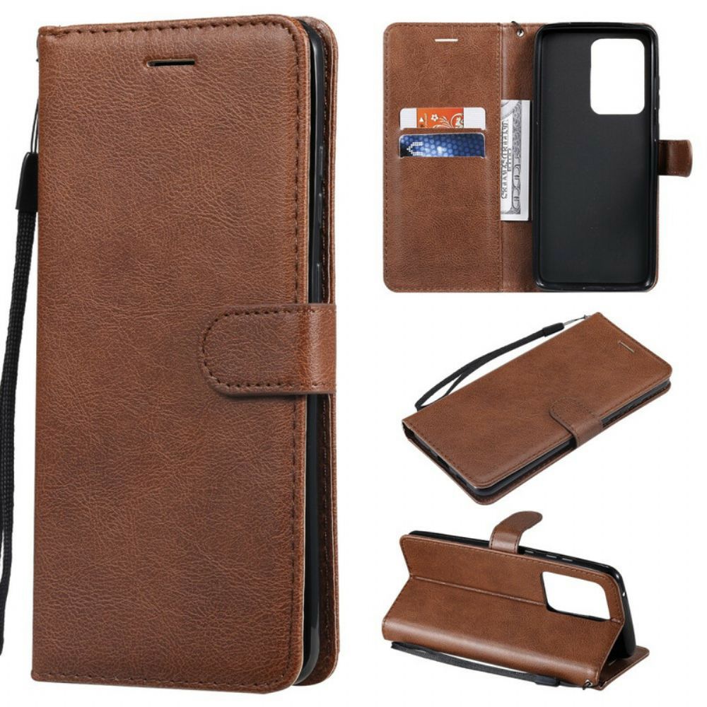 Flip Case Für Samsung Galaxy S20 Ultra Mit Kordel Kunstlederband
