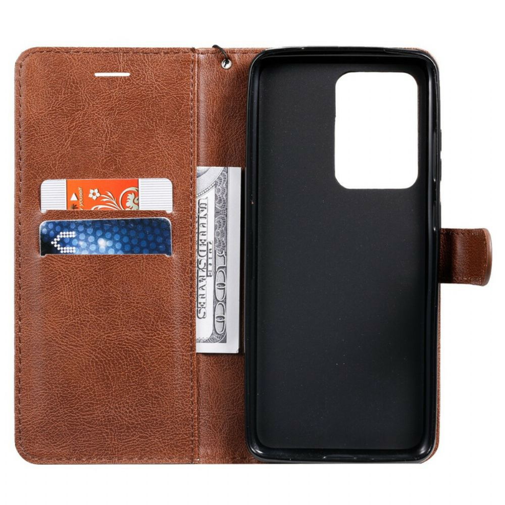 Flip Case Für Samsung Galaxy S20 Ultra Mit Kordel Kunstlederband