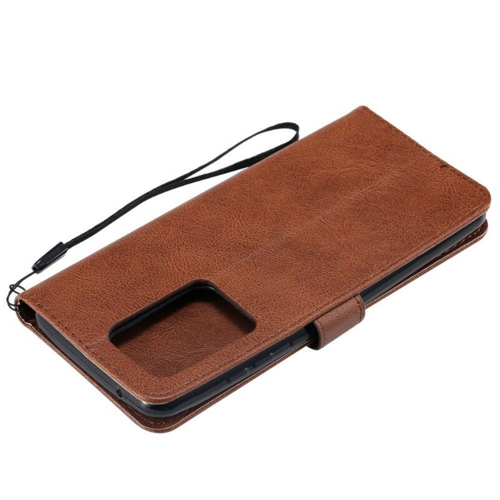 Flip Case Für Samsung Galaxy S20 Ultra Mit Kordel Kunstlederband