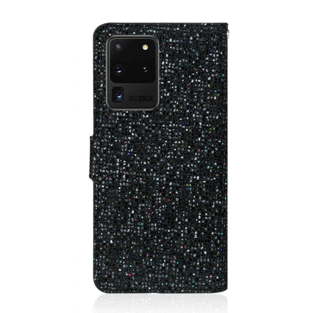 Flip Case Für Samsung Galaxy S20 Ultra Pailletten S-design