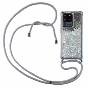 Handyhülle Für Samsung Galaxy S20 Ultra Pailletten Mit Kordel