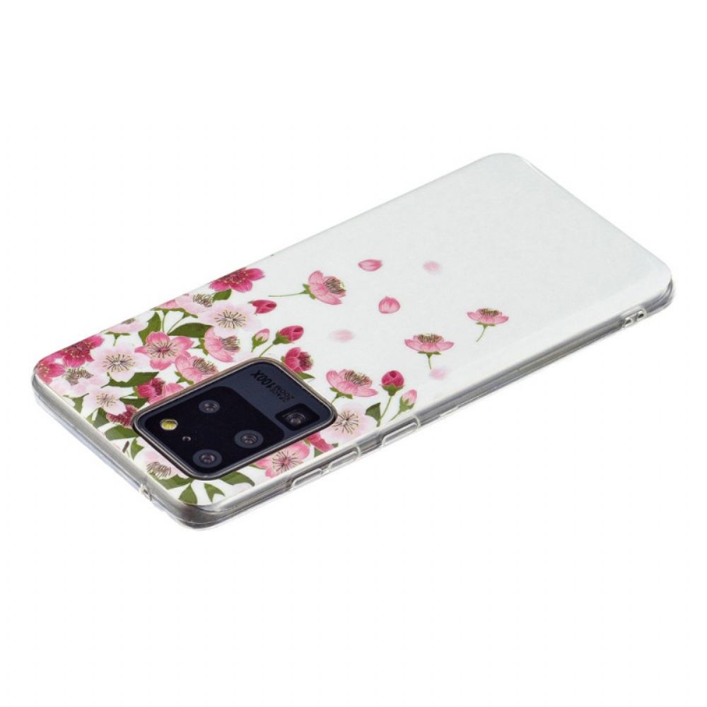 Hülle Für Samsung Galaxy S20 Ultra Fluoreszierende Blumen