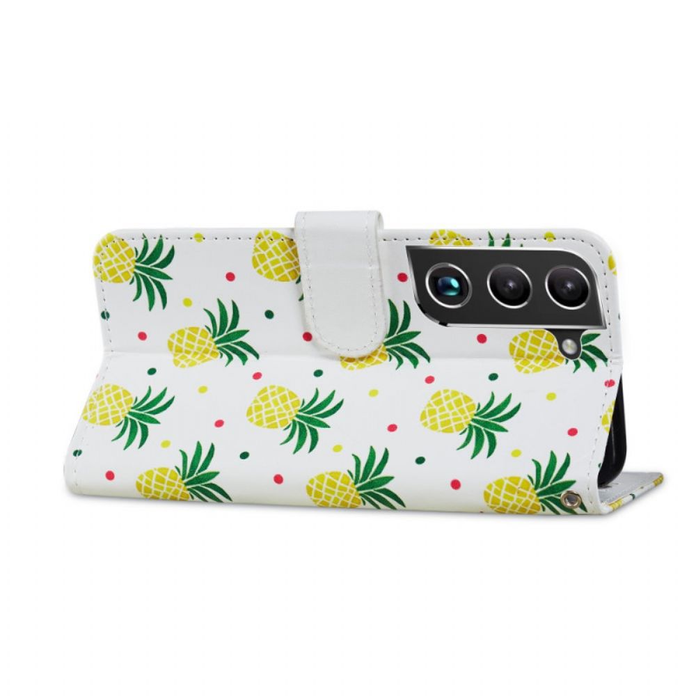 Flip Case Für Samsung Galaxy S22 5G Mehrere Ananas