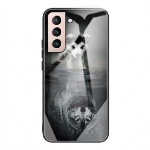 Handyhülle Für Samsung Galaxy S22 5G Puppy Dream Gehärtetes Glas