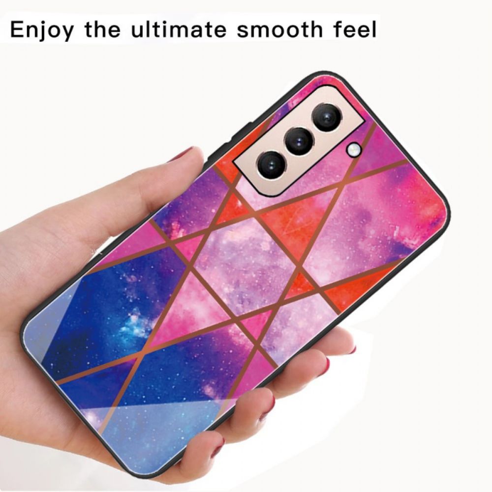 Handyhülle Für Samsung Galaxy S22 5G Variabler Geometrischer Marmor