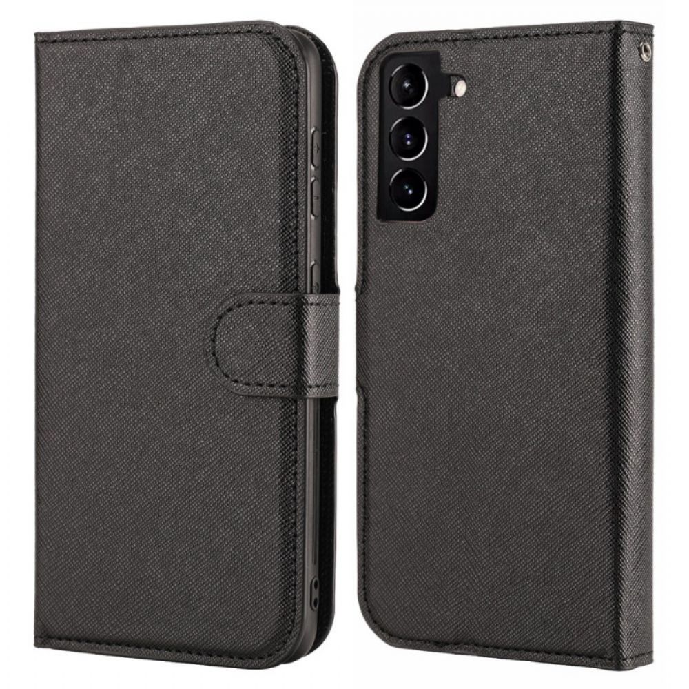 Handyhülle Lederhüllen Für Samsung Galaxy S22 5G Texturiert Mit Abnehmbarem