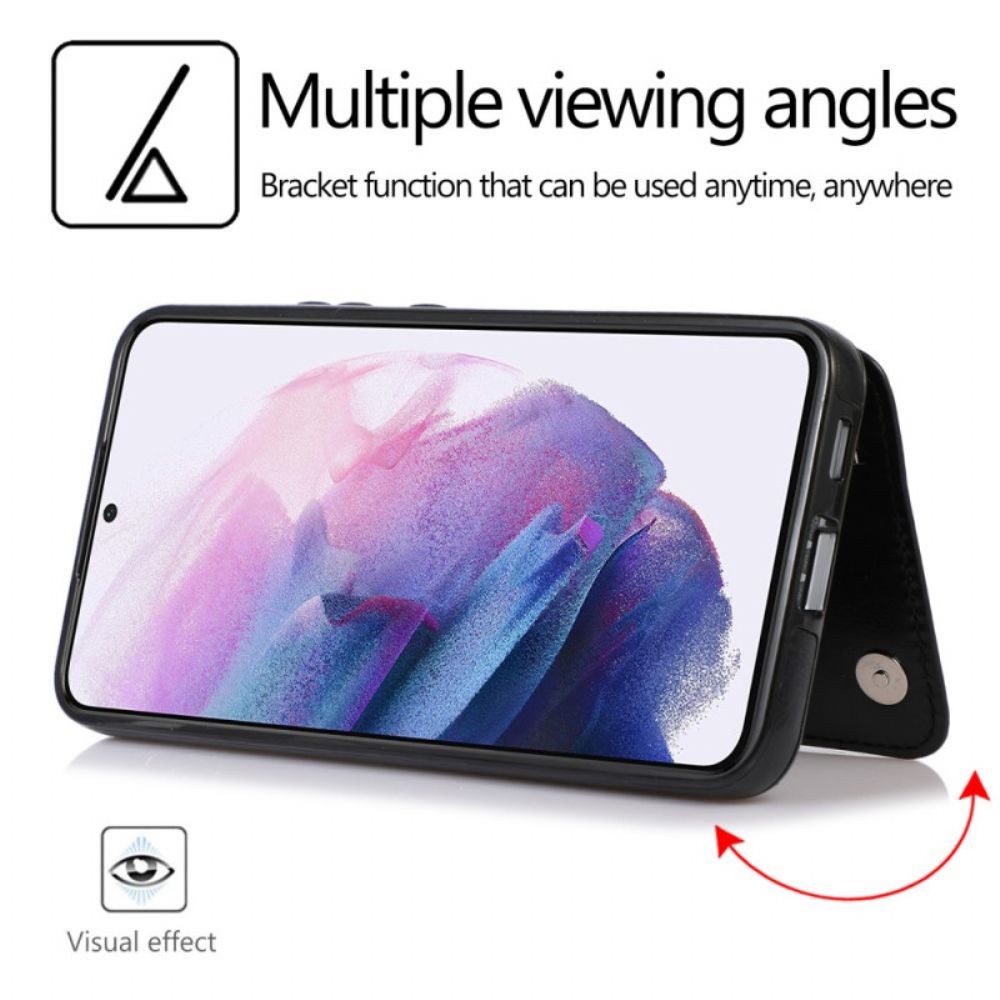 Hülle Für Samsung Galaxy S22 5G Designer Kartenhalter Aus Leder