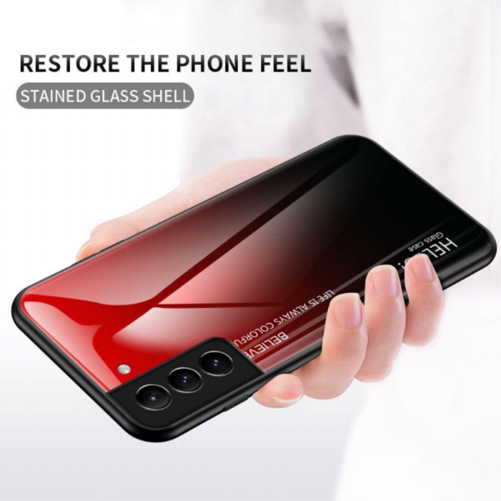 Hülle Für Samsung Galaxy S22 5G Hallo Tempered Glass
