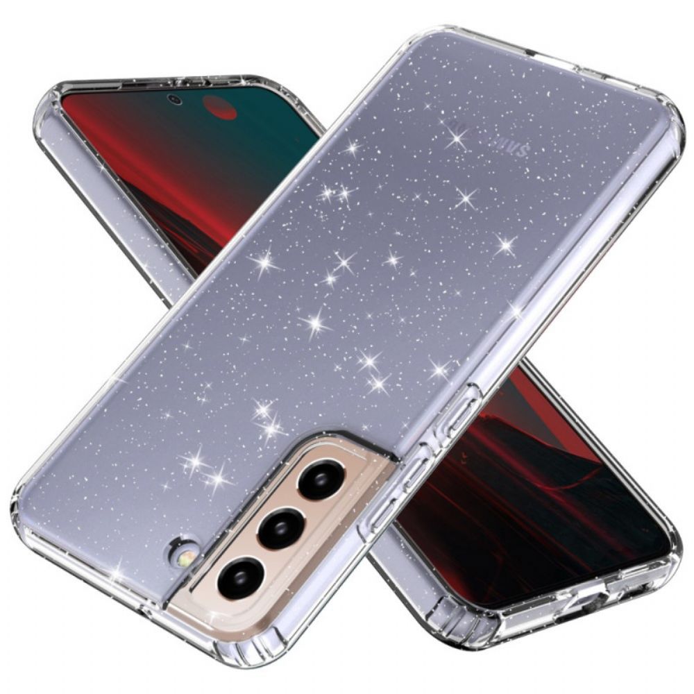 Hülle Für Samsung Galaxy S22 5G Transparentes Glitzerdesign