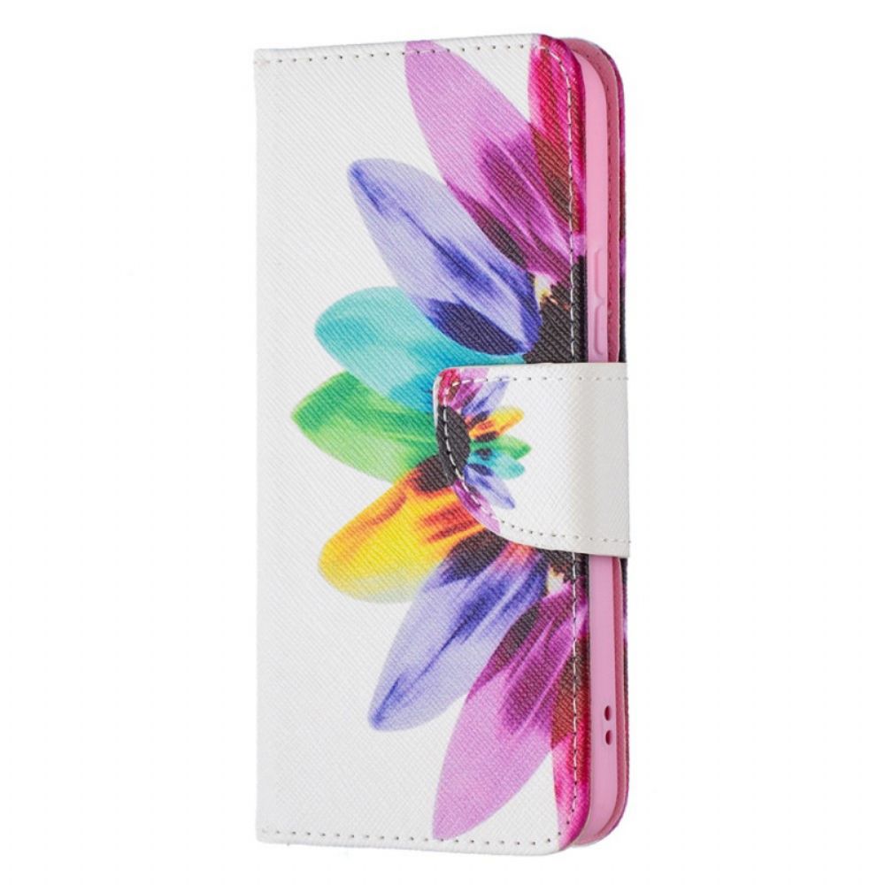 Lederhüllen Für Samsung Galaxy S22 5G Aquarell Blume