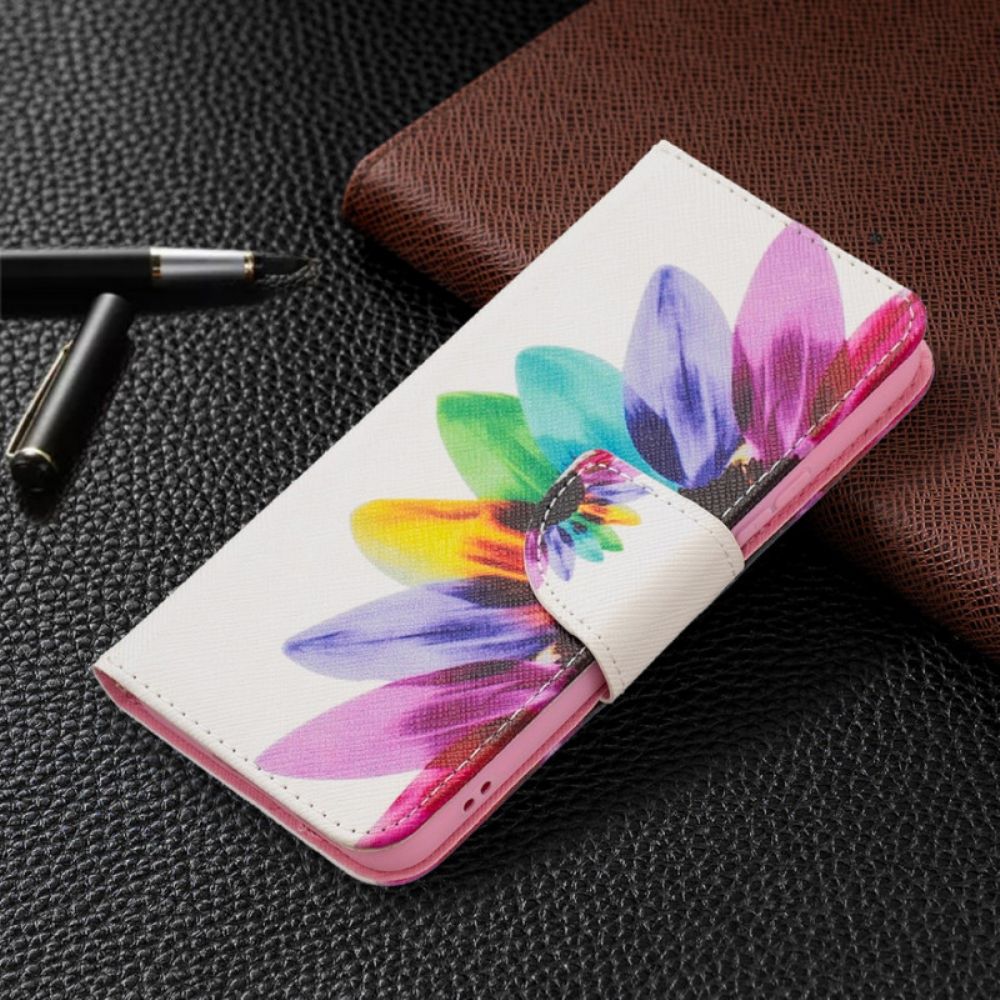 Lederhüllen Für Samsung Galaxy S22 5G Aquarell Blume
