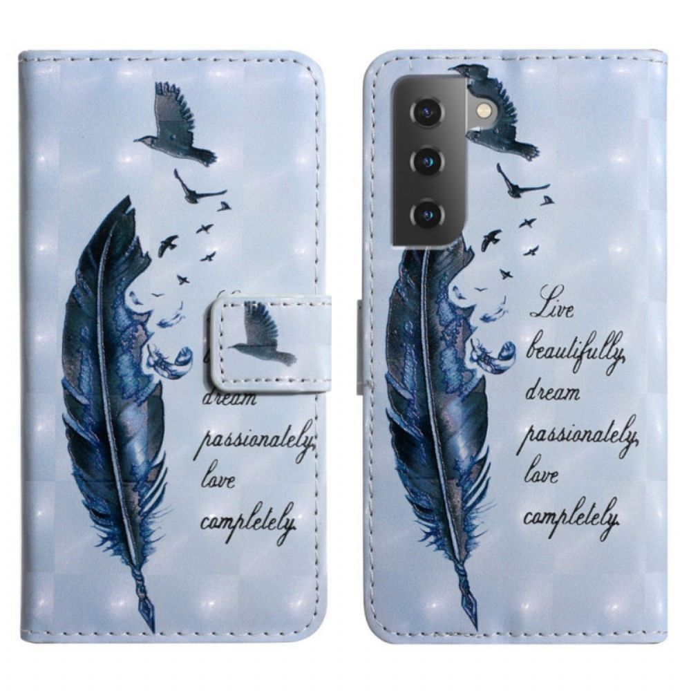 Lederhüllen Für Samsung Galaxy S22 5G Feder Bevor Du Fliegst