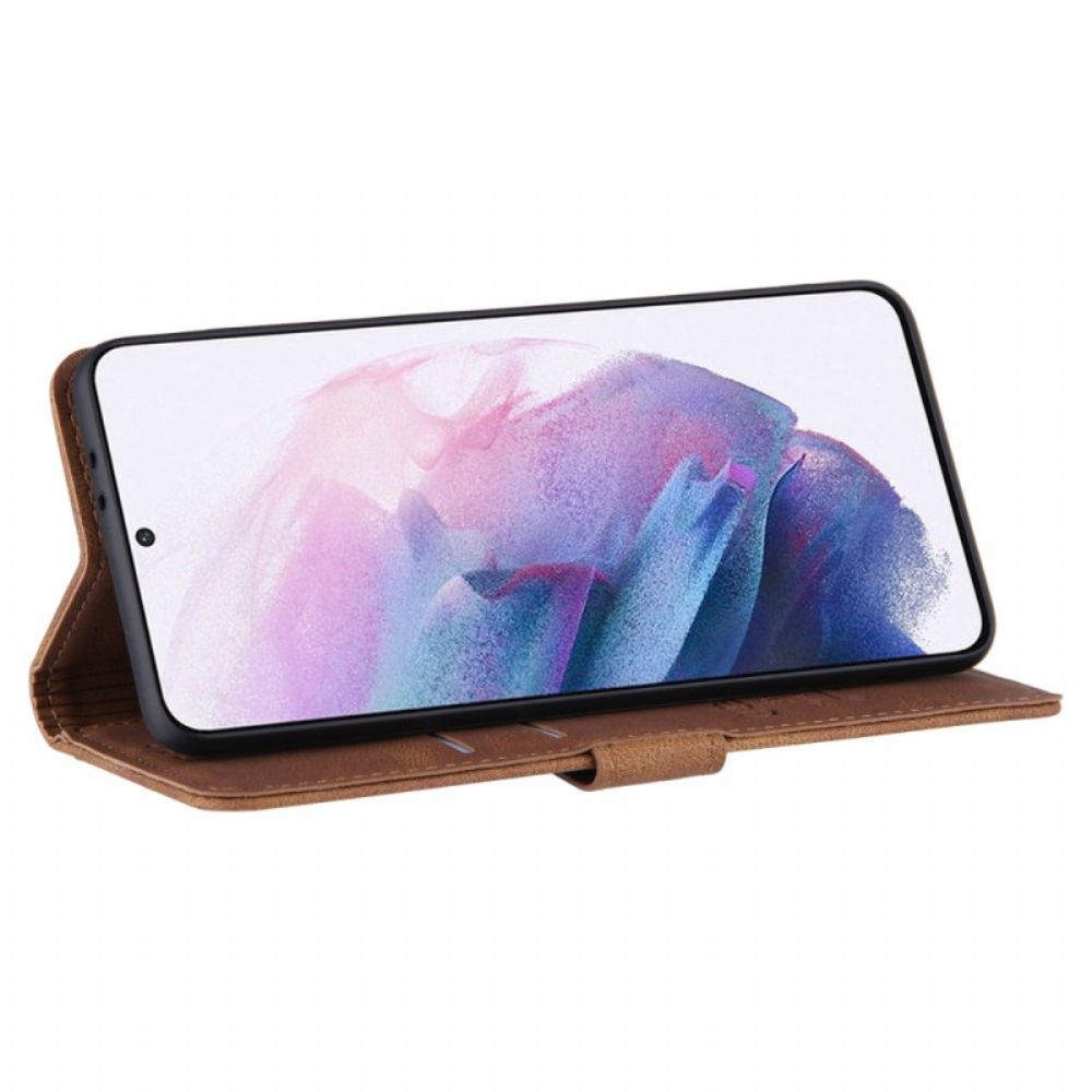 Lederhüllen Für Samsung Galaxy S22 5G Kartenhalter Vorne