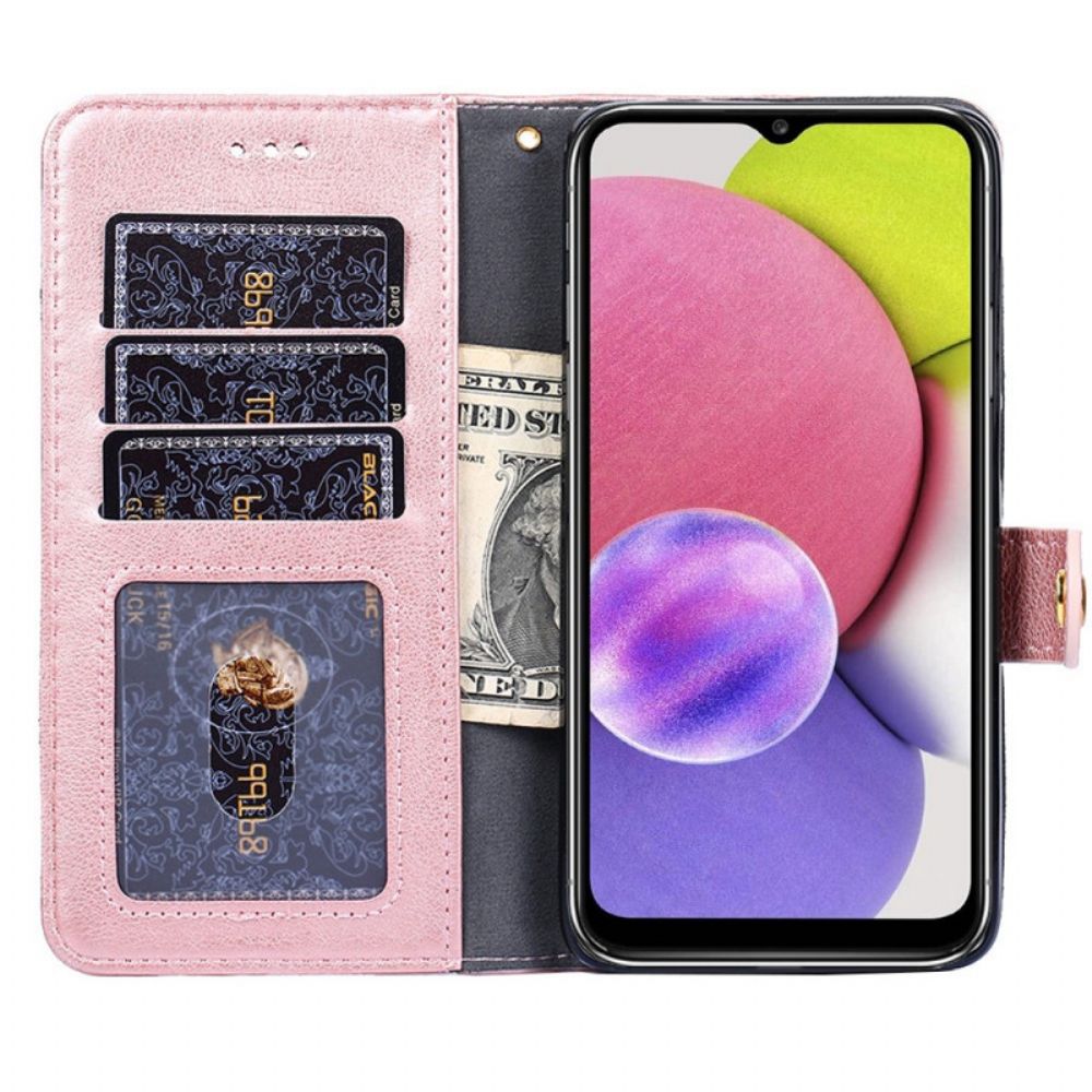 Lederhüllen Für Samsung Galaxy S22 5G Portemonnaie Und Umhängeband Vorne