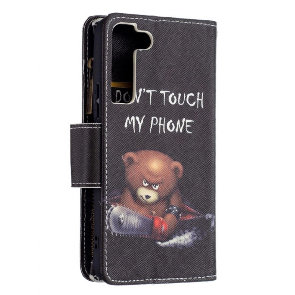 Lederhüllen Für Samsung Galaxy S22 5G Tasche Mit Reißverschluss