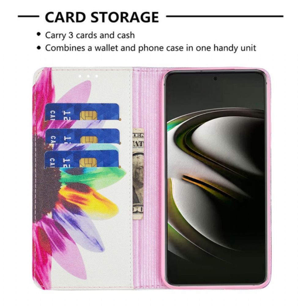 Schutzhülle Für Samsung Galaxy S22 5G Flip Case Aquarell Blume