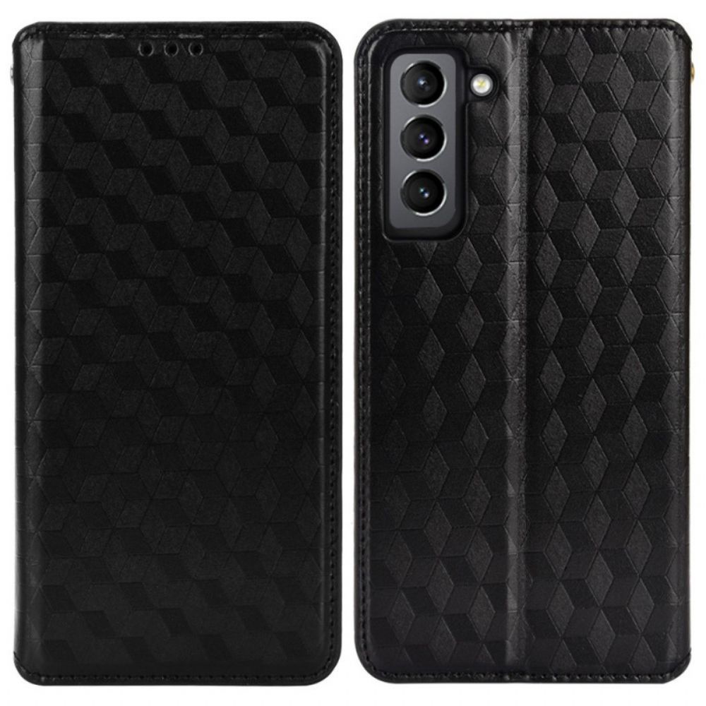 Schutzhülle Für Samsung Galaxy S22 5G Flip Case Diamant-leder-effekt