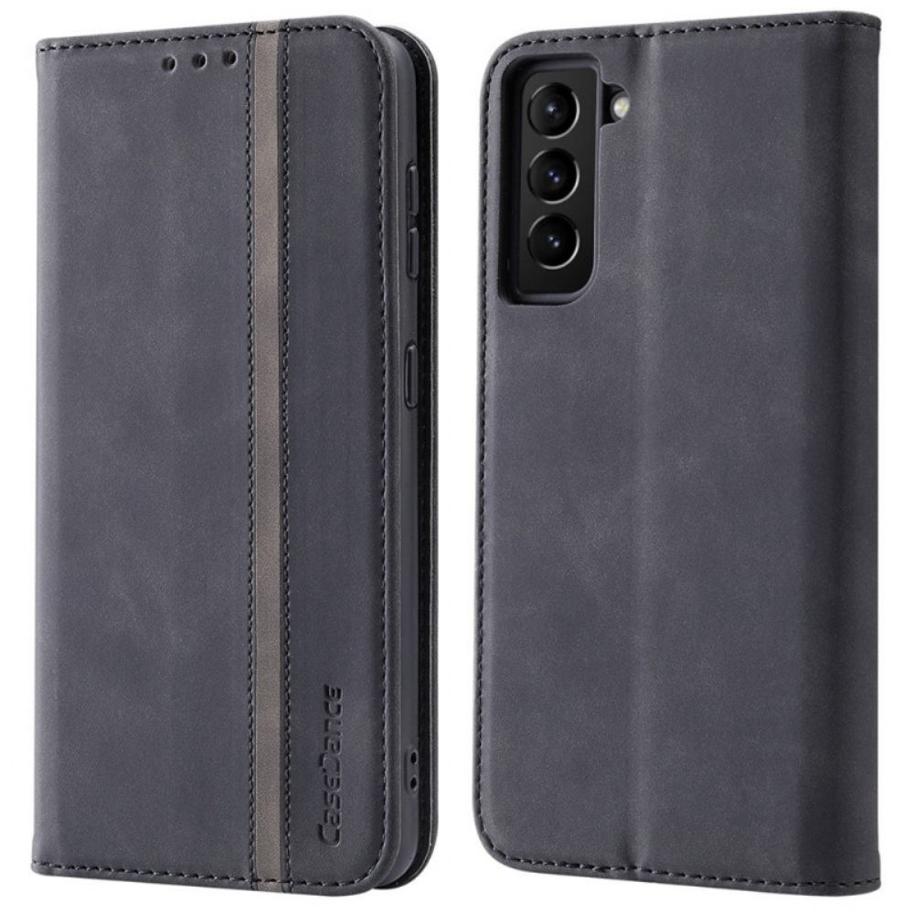 Schutzhülle Für Samsung Galaxy S22 5G Flip Case Etui Aus Kunstleder