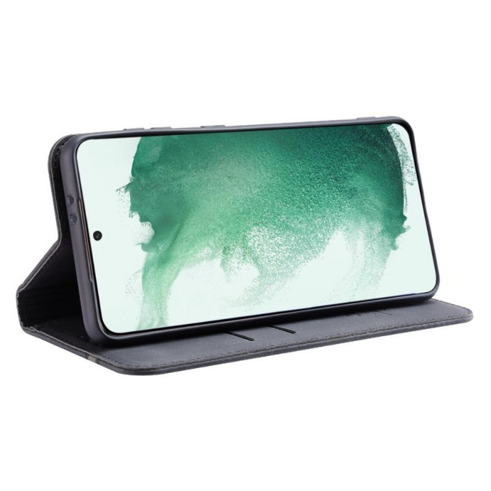Schutzhülle Für Samsung Galaxy S22 5G Flip Case Etui Aus Kunstleder