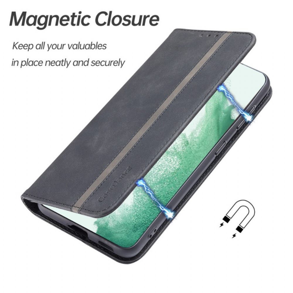 Schutzhülle Für Samsung Galaxy S22 5G Flip Case Etui Aus Kunstleder