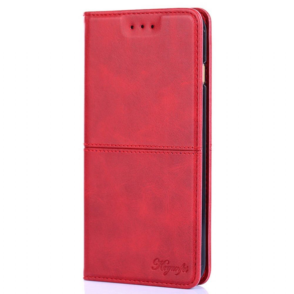 Schutzhülle Für Samsung Galaxy S22 5G Flip Case Lederstil Nähen