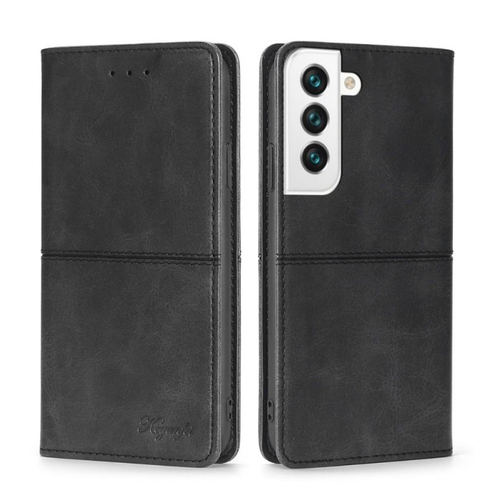 Schutzhülle Für Samsung Galaxy S22 5G Flip Case Lederstil Nähen