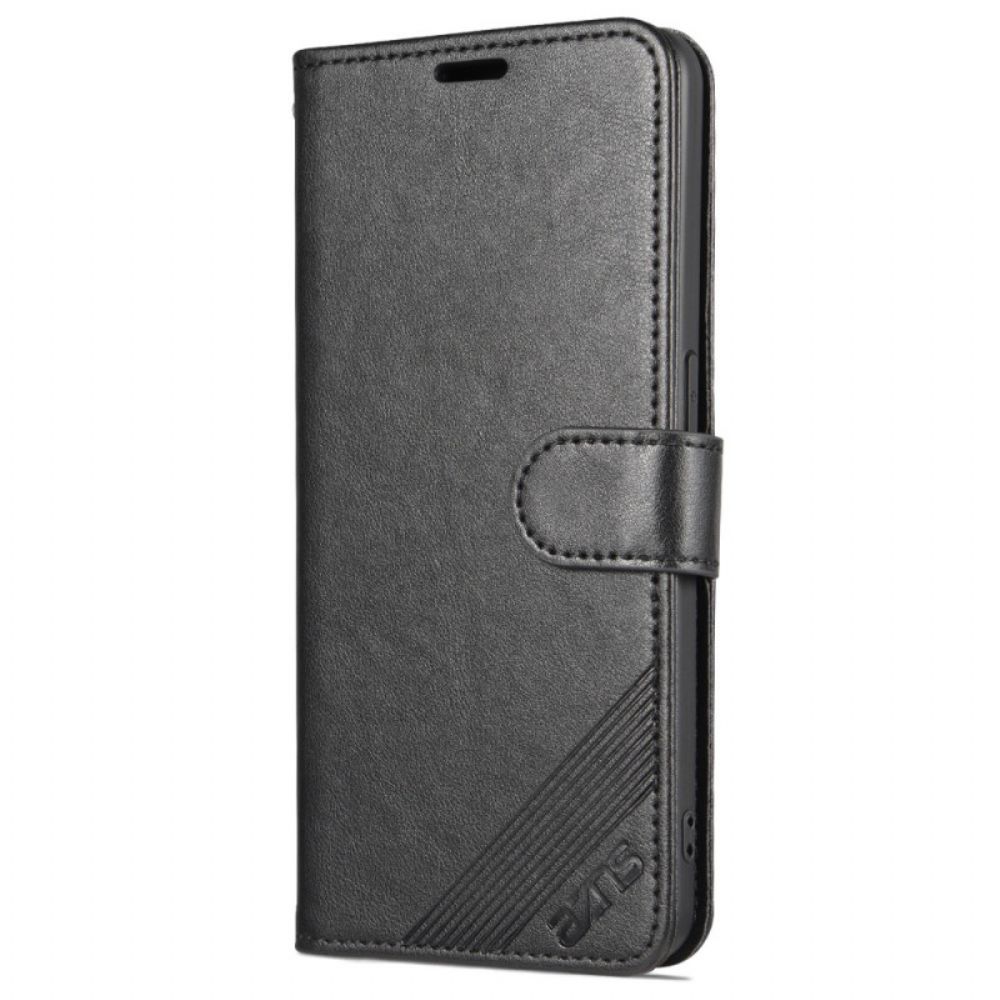 Flip Case Für Oppo Reno 8 Lite Azns-lederstil