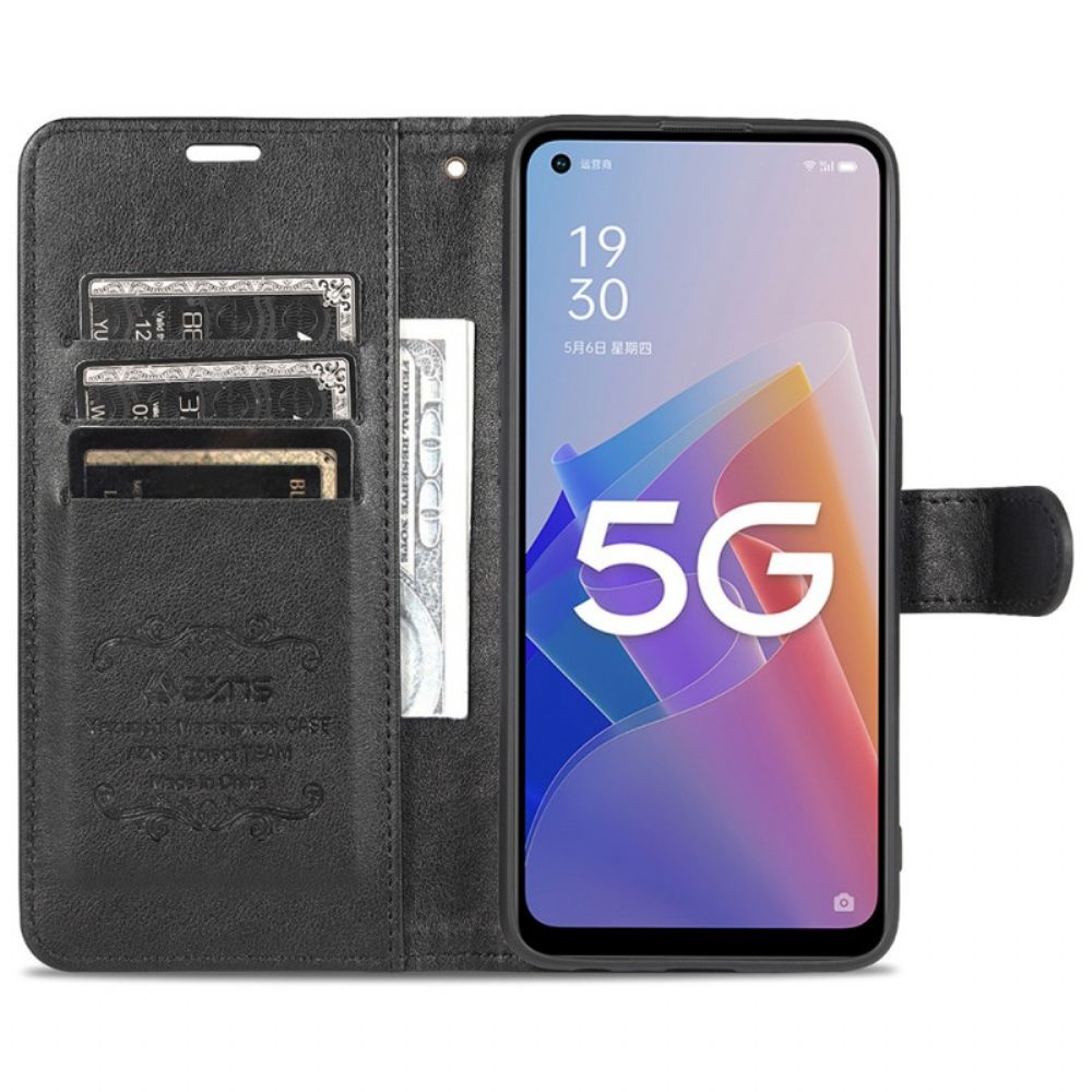 Flip Case Für Oppo Reno 8 Lite Azns-lederstil