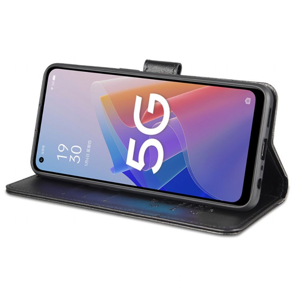 Flip Case Für Oppo Reno 8 Lite Azns-lederstil