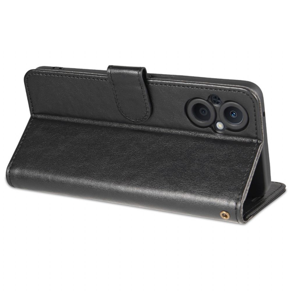 Flip Case Für Oppo Reno 8 Lite Azns-lederstil