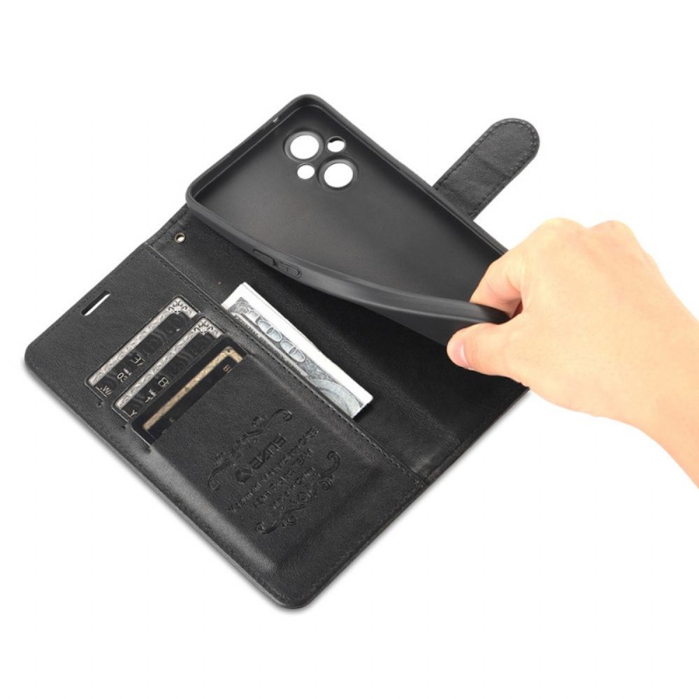 Flip Case Für Oppo Reno 8 Lite Azns-lederstil