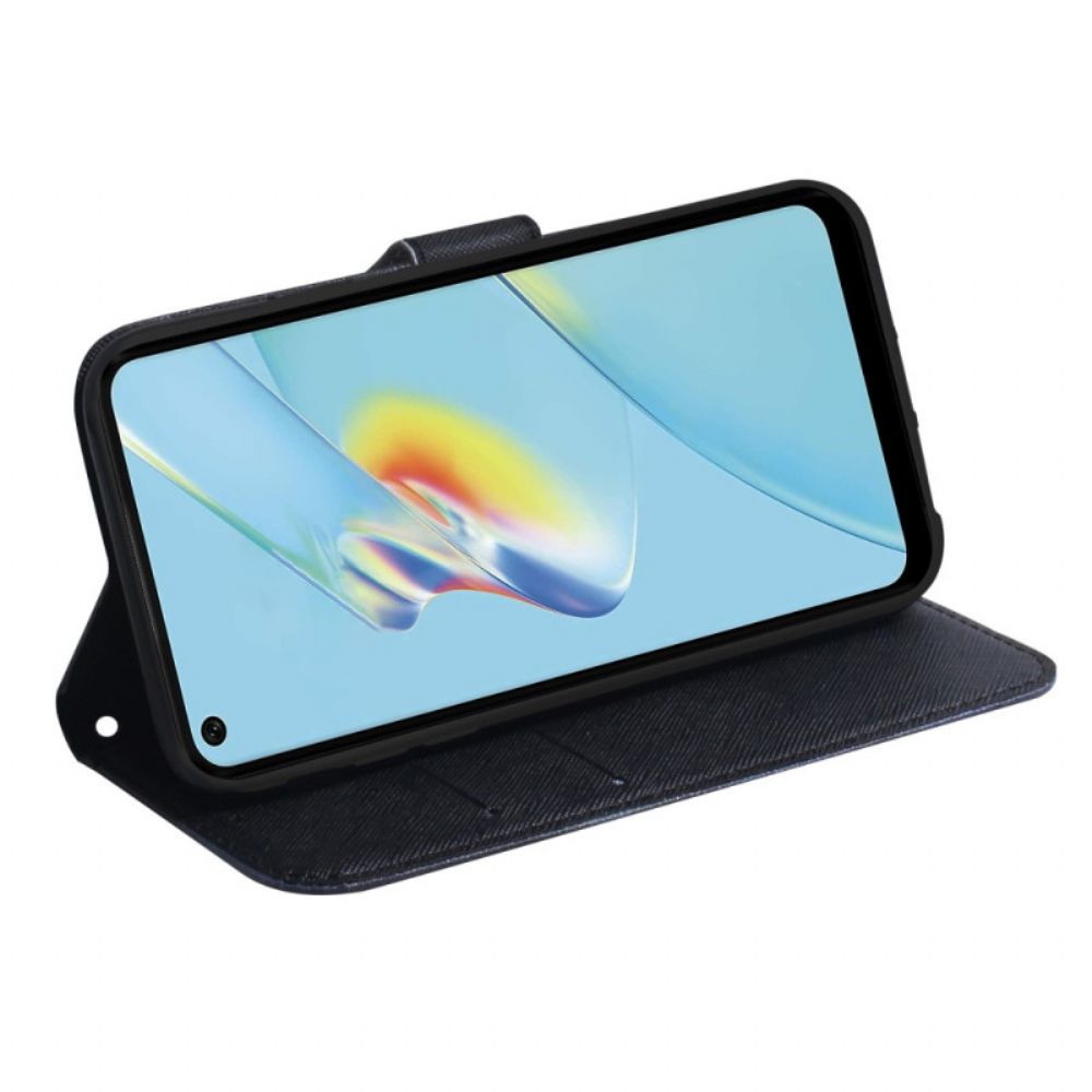 Flip Case Für Oppo Reno 8 Lite Emoji-telefon