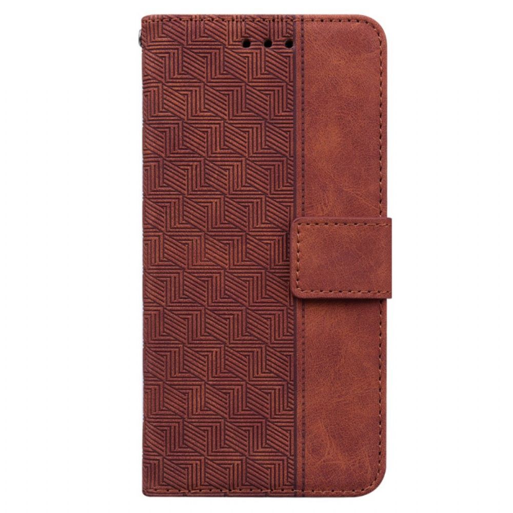 Flip Case Für Oppo Reno 8 Lite Mit Kordel Tangamuster