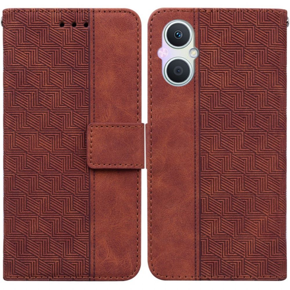 Flip Case Für Oppo Reno 8 Lite Mit Kordel Tangamuster