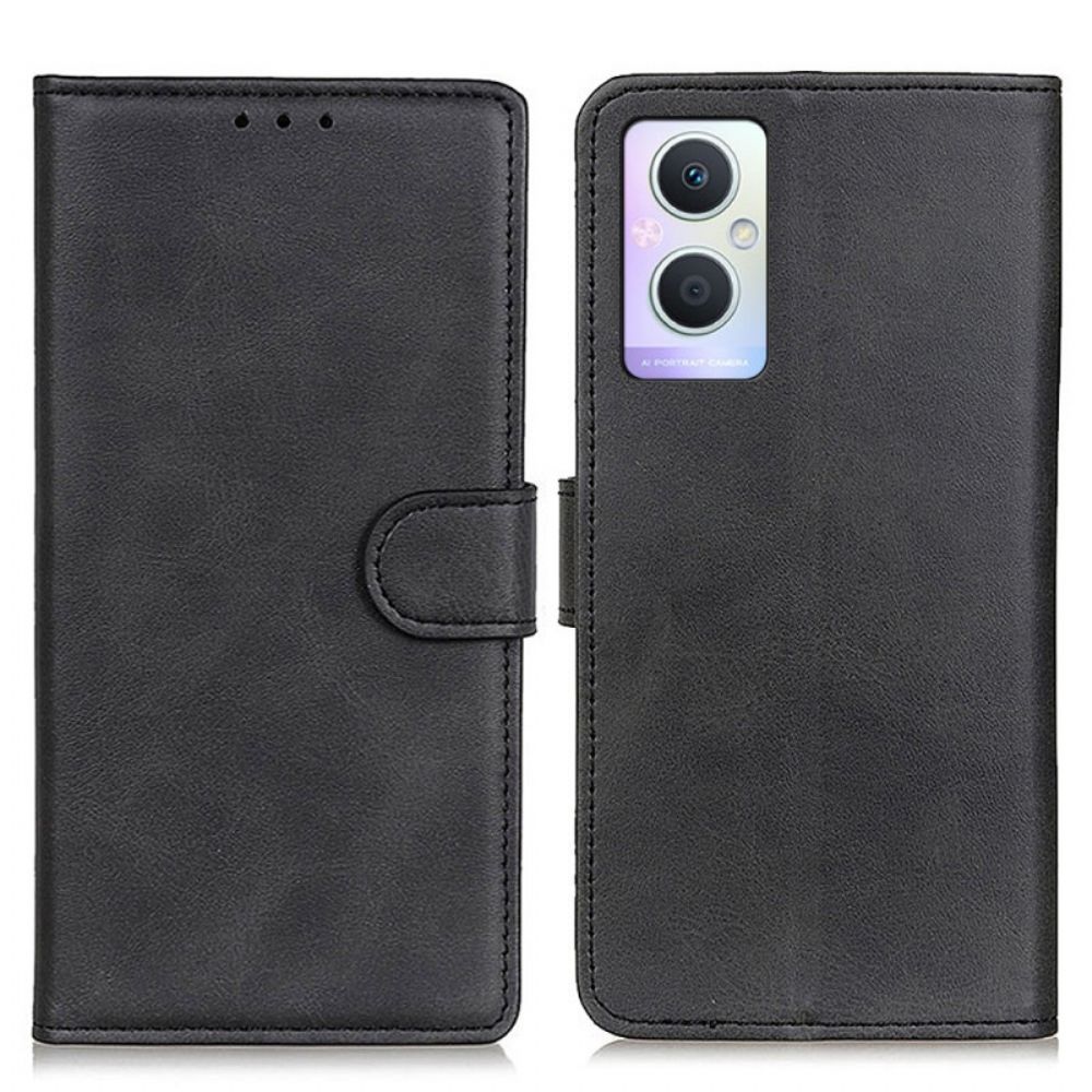 Lederhüllen Für Oppo Reno 8 Lite Stil Aus Mattem Leder