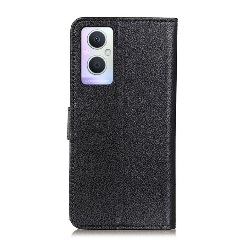 Lederhüllen Für Oppo Reno 8 Lite Traditionelle Litschi-lederoptik